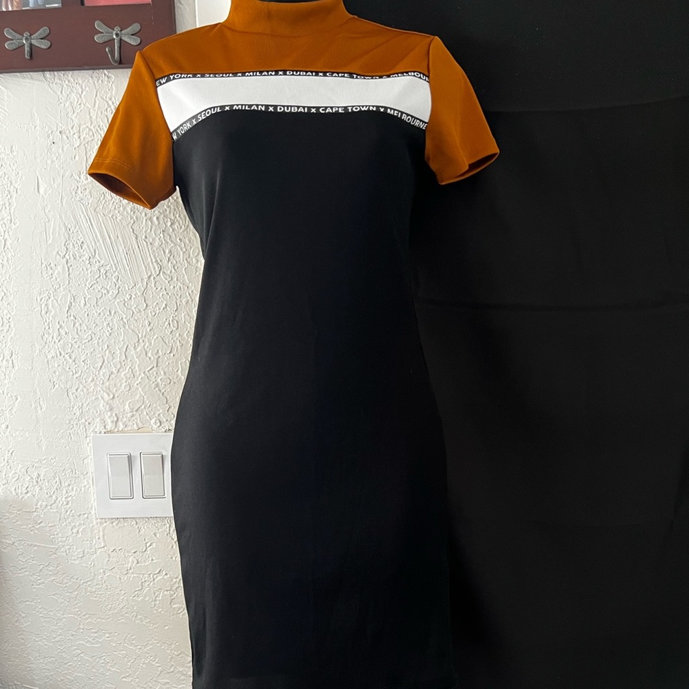 Mock Neck mini dress
